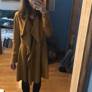 Free People Faux Suede Jacket Tan Size Small